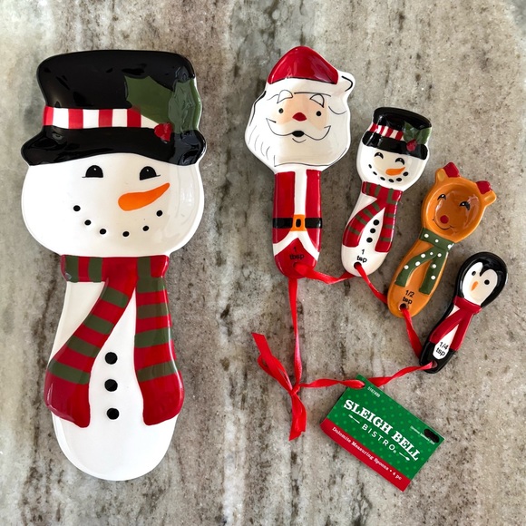 Hobby Lobby | Set of 2 - snowman spoon rest & measuring spoons - Picture 1 of 10